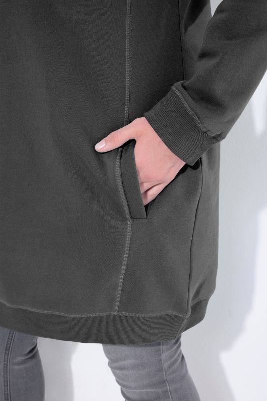 Stand-Up Collar Long Sleeve Sweatshirt Dress
