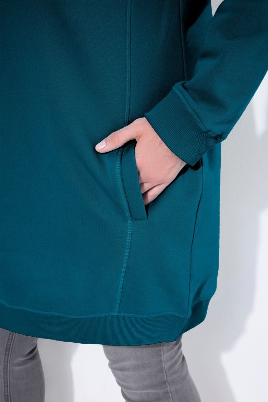 Stand-Up Collar Long Sleeve Sweatshirt Dress
