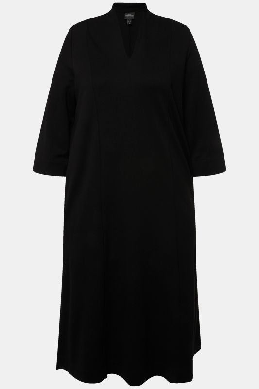 Goblet Collar 3/4 Sleeve Dress