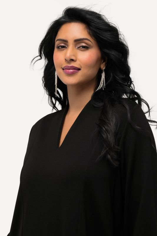 Goblet Collar 3/4 Sleeve Dress