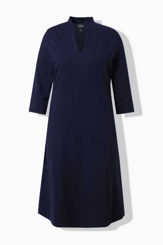 Goblet Collar 3/4 Sleeve Dress