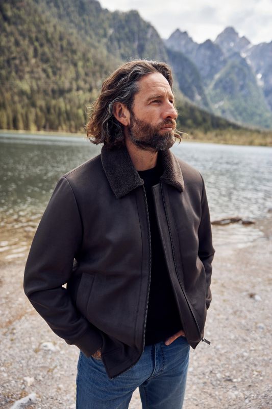 JP AWARE bomber jacket, faux leather