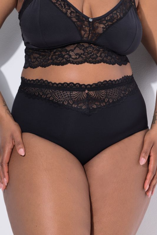 TRUYOU Maxislips, 3er-Pack, Spitzen-Bündchen, Mikrofaser