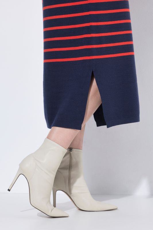 Breton Stripe Collared Knit Dress