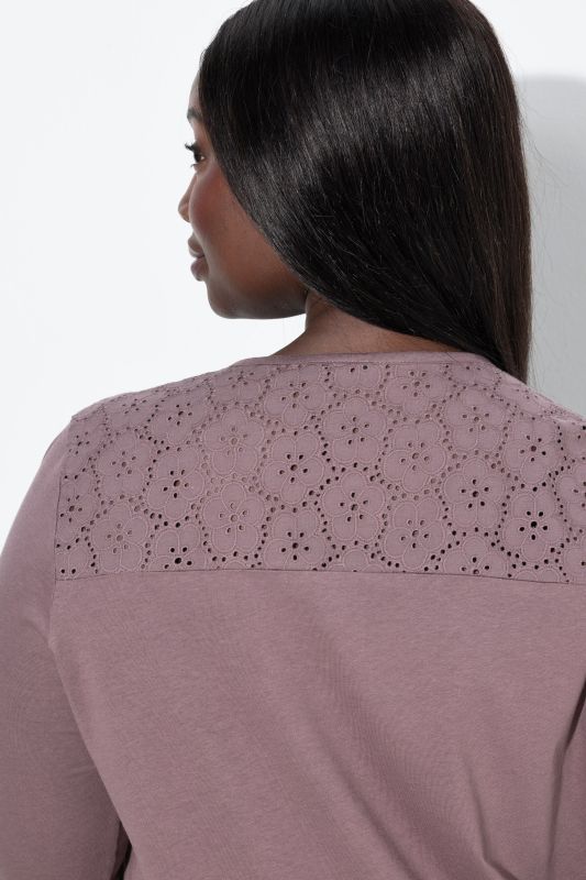 Broderie Anglaise Detail 3/4 Sleeve Nightgown