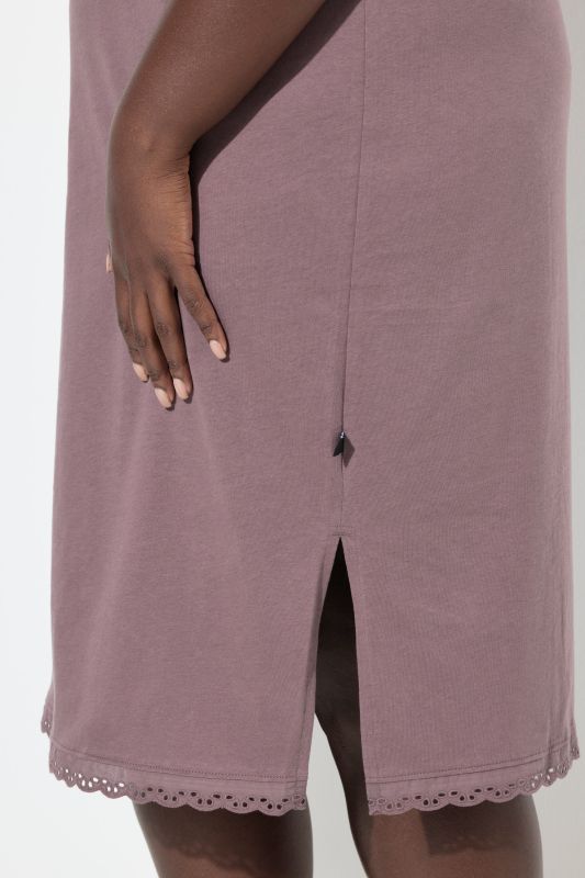 Broderie Anglaise Detail 3/4 Sleeve Nightgown