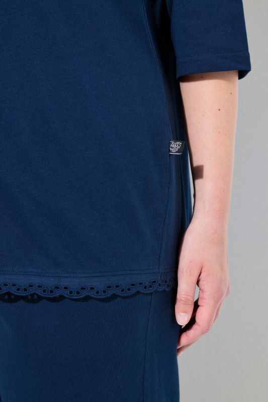 Broderie Anglaise Detail Pajama Set