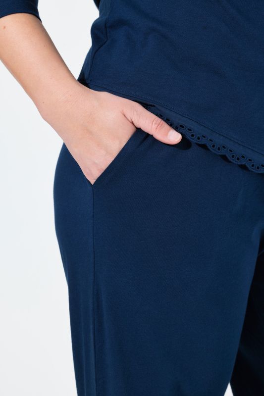 Broderie Anglaise Detail Pajama Set