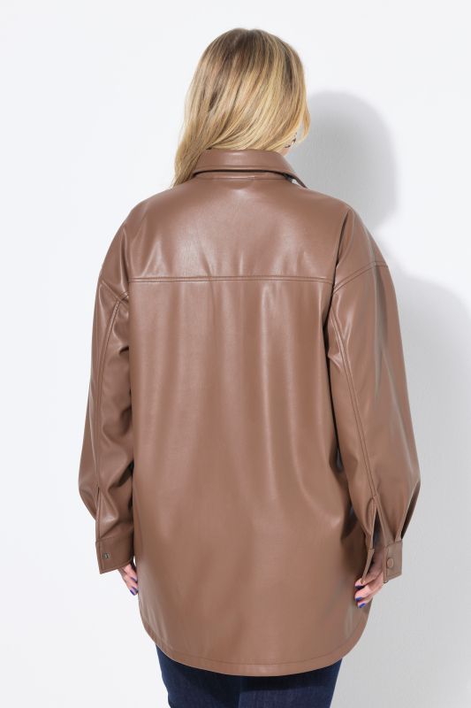 Leather-look shirt