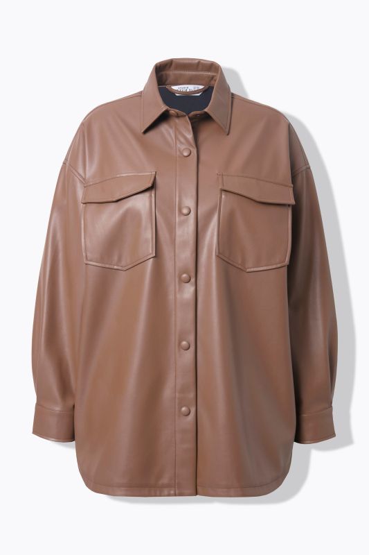 Leather-look shirt