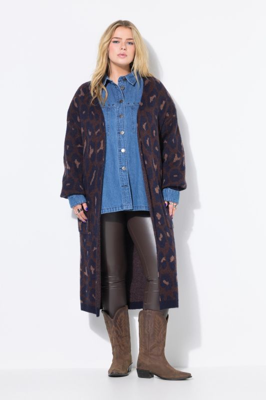 Sparkly Leopard Print Longline Cardigan