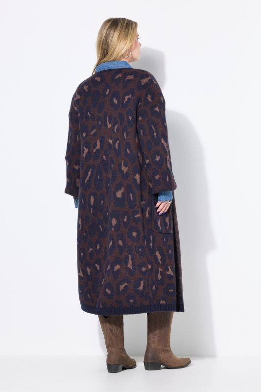 Sparkly Leopard Print Longline Cardigan
