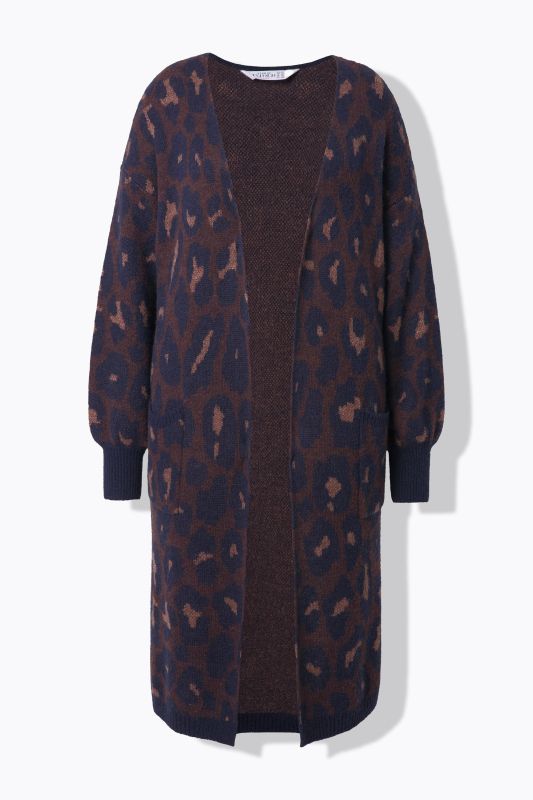 Sparkly Leopard Print Longline Cardigan