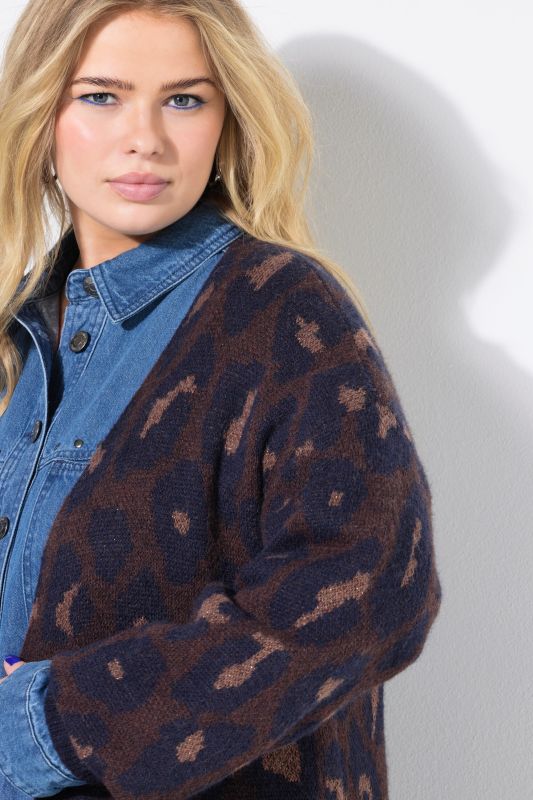 Sparkly Leopard Print Longline Cardigan