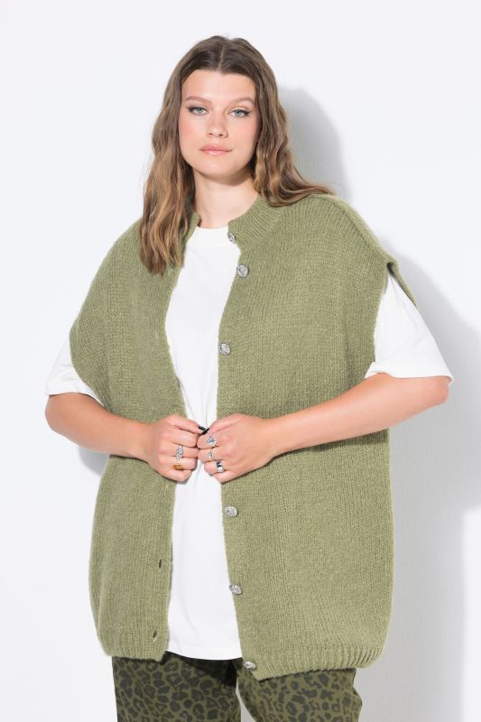 Knitted vest, oversized, extra soft