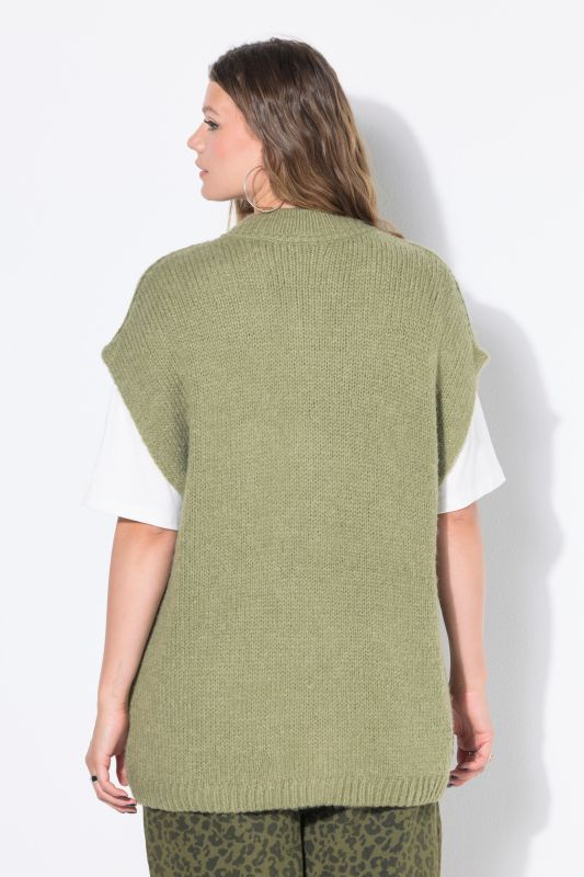 Knitted vest, oversized, extra soft