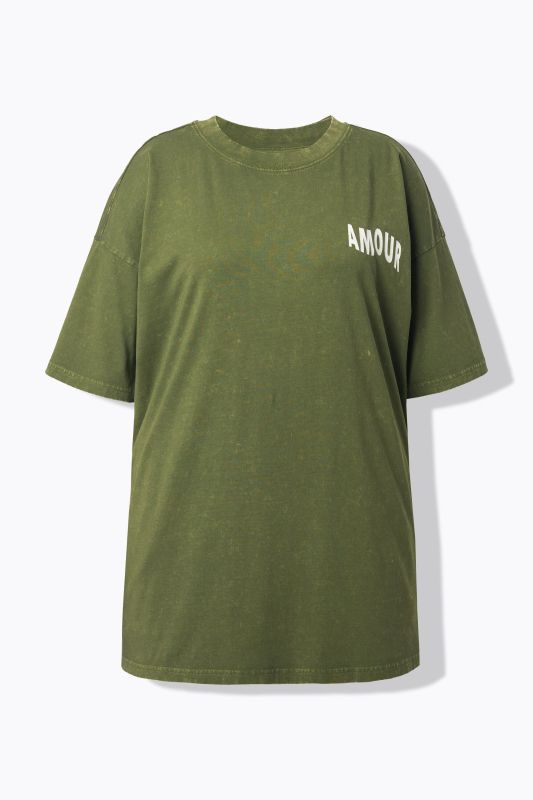 oversized shirt, acid washed, AMOUR back print