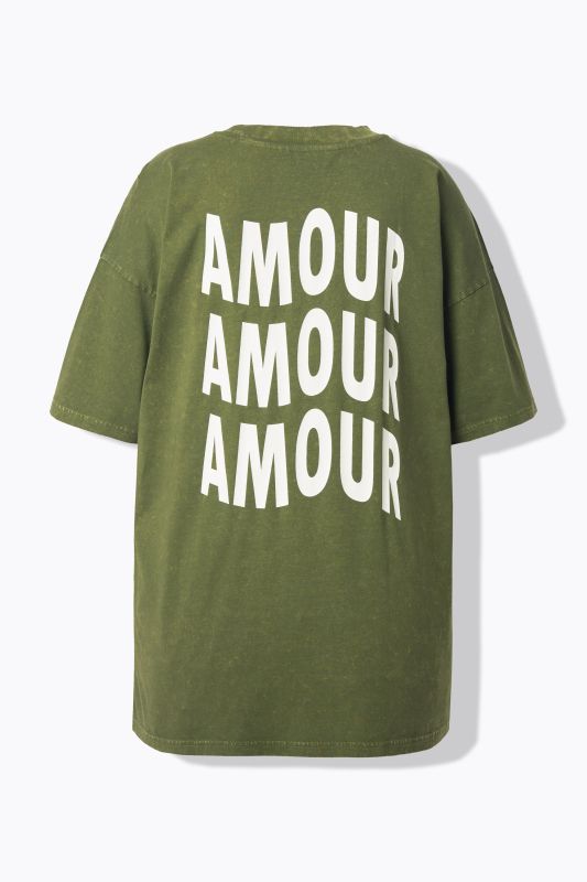 oversized shirt, acid washed, AMOUR back print