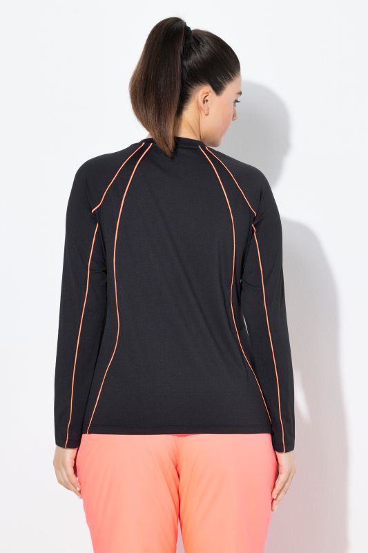 UPF 50+ Contrast Piping Long Sleeve Tee