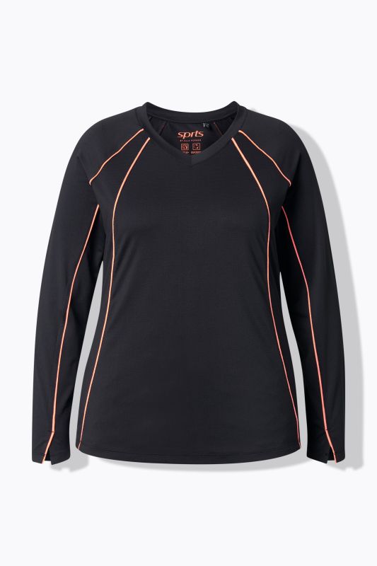 UPF 50+ Contrast Piping Long Sleeve Tee