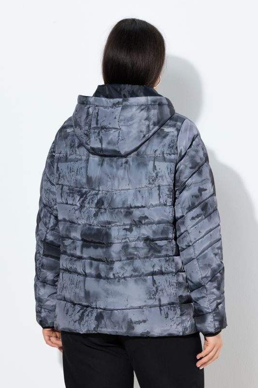 HYPRAR Quilted Abstract Print Jacket