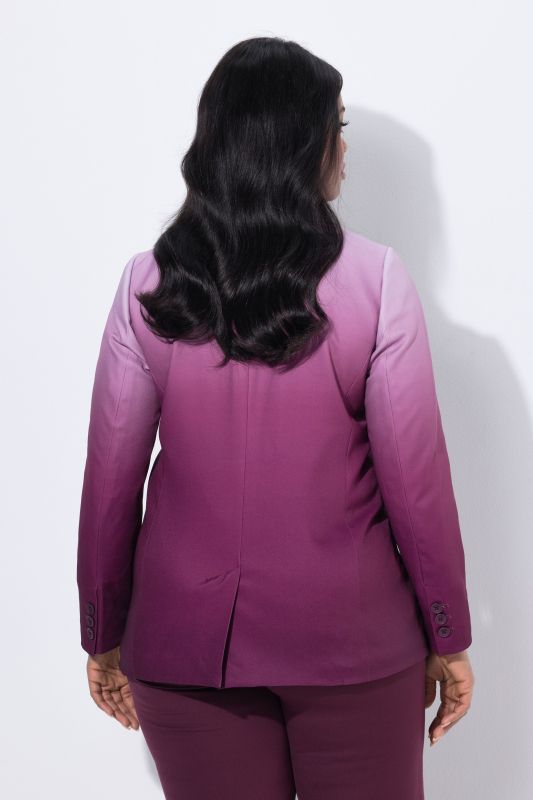 Color Gradient Lapel Collar Blazer
