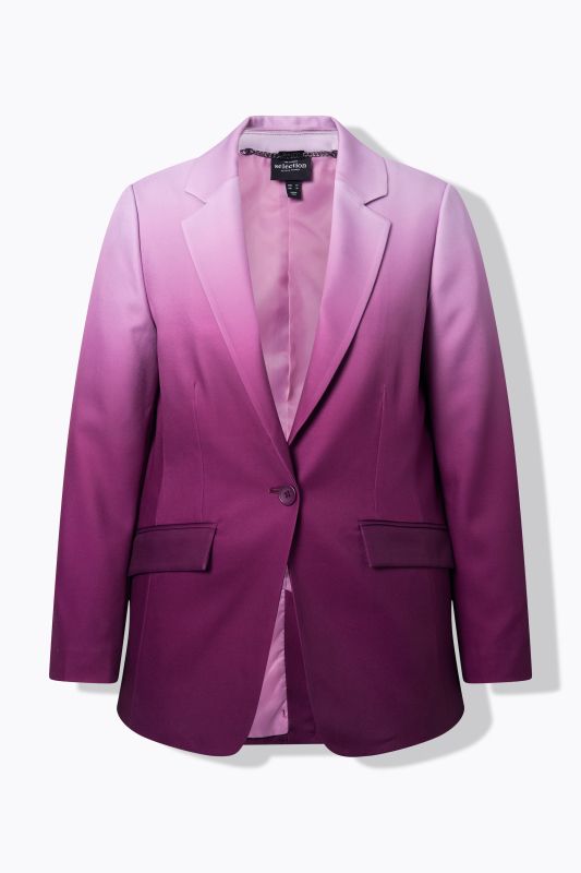 Color Gradient Lapel Collar Blazer