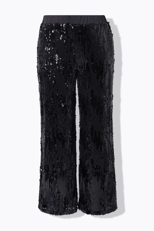 Sequined Elastic Waist Pants