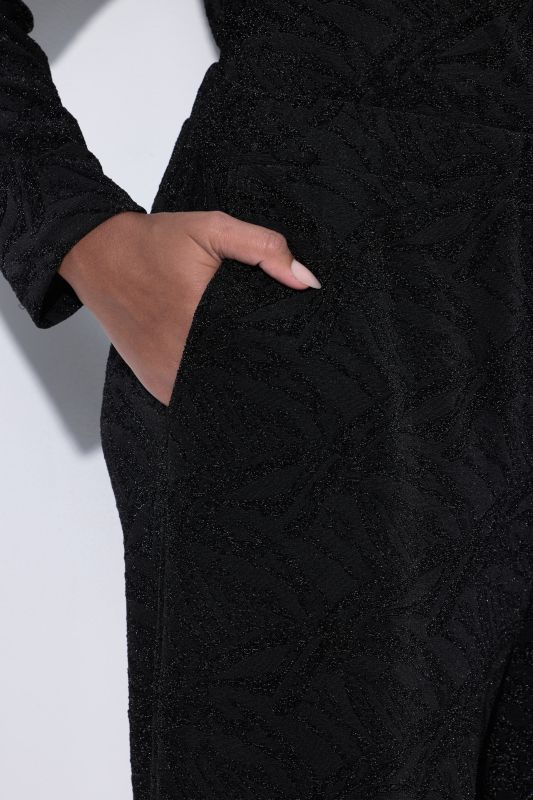 Wide Leg Elastic Waist Glitter Pants