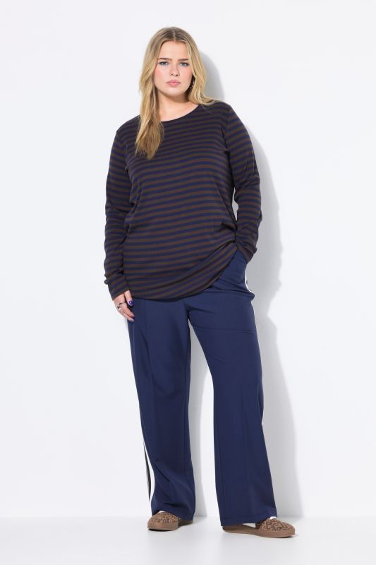 Side Stripe Elastic Waist Pants