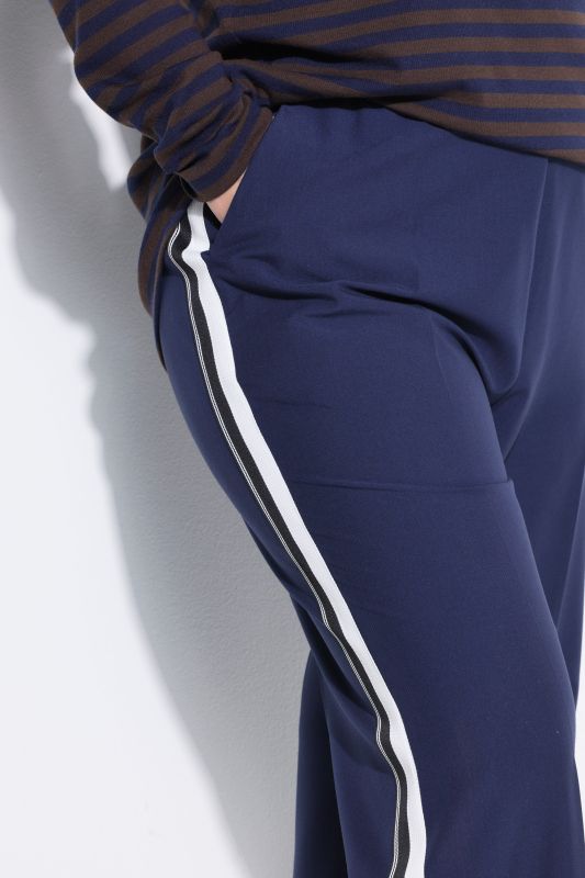 Side Stripe Elastic Waist Pants