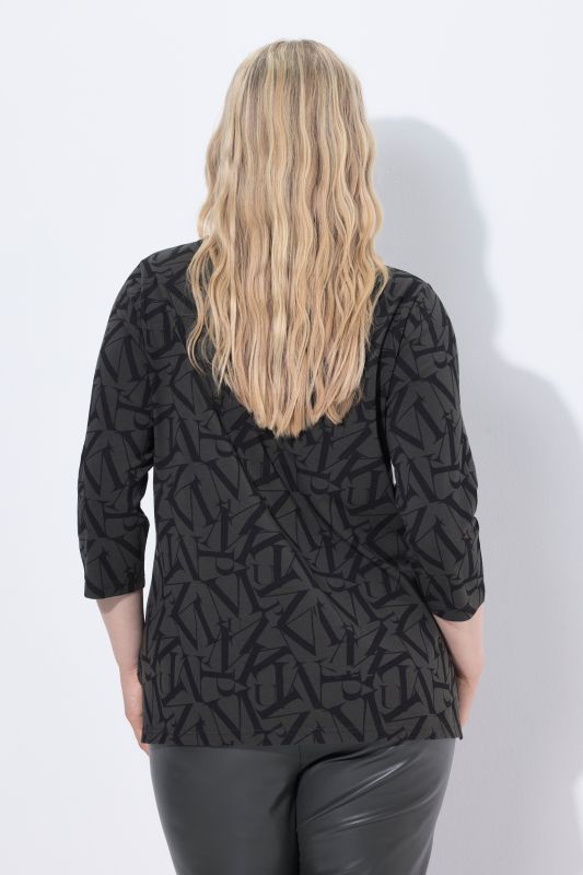 Letter Print 3/4 Sleeve Tee