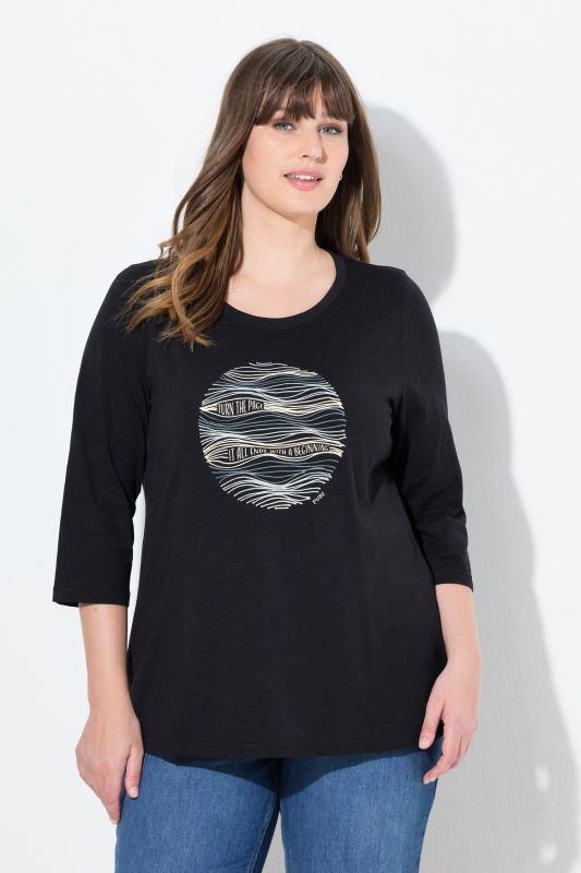 Eco Cotton 3/4 Sleeve Graphic Tee