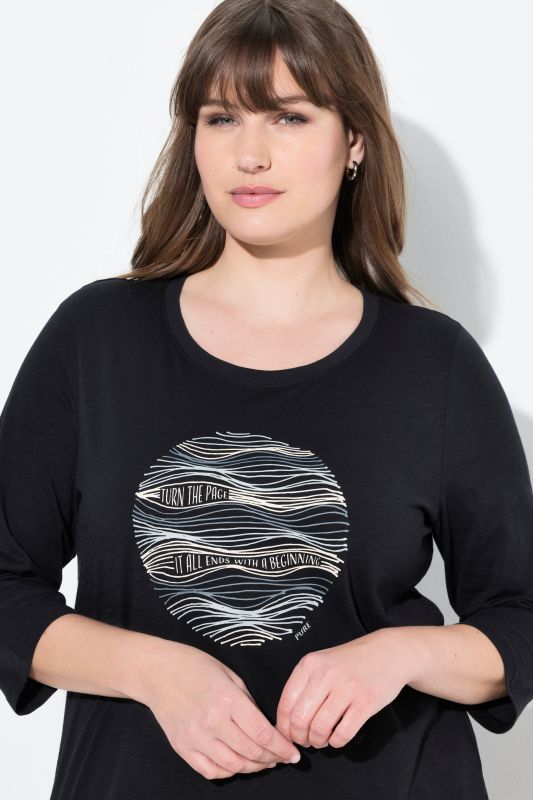 Eco Cotton 3/4 Sleeve Graphic Tee