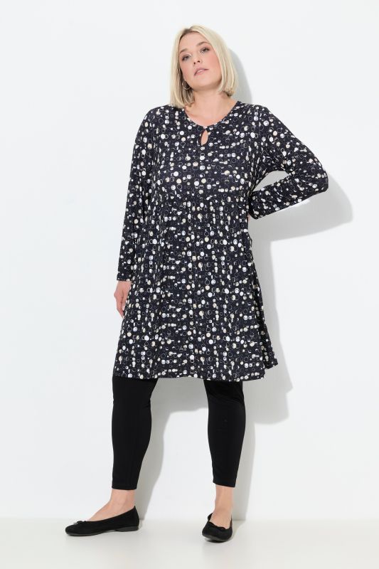 Matte Jersey Bubble Print A-Line Pocket Dress