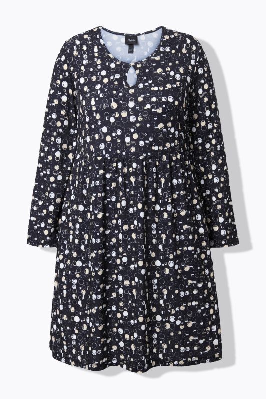 Matte Jersey Bubble Print A-Line Pocket Dress