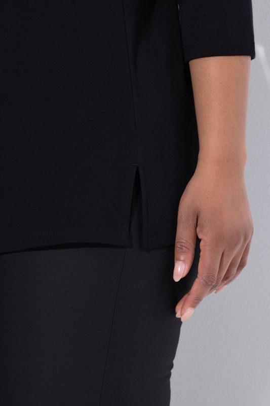 Rhinestone Detail Pima Cotton Tee