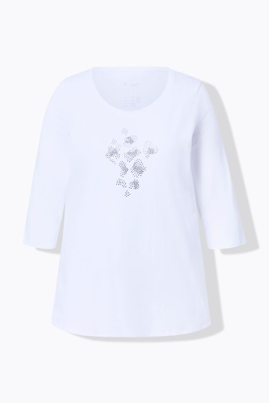 Rhinestone Detail Pima Cotton Tee