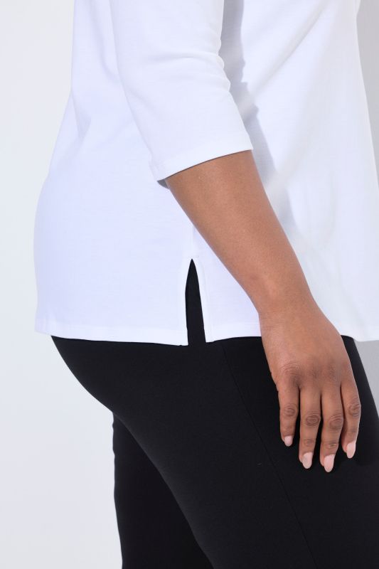 Rhinestone Detail Pima Cotton Tee
