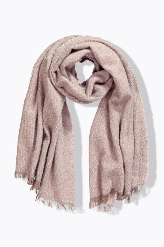 Fringed Hem Knit Scarf