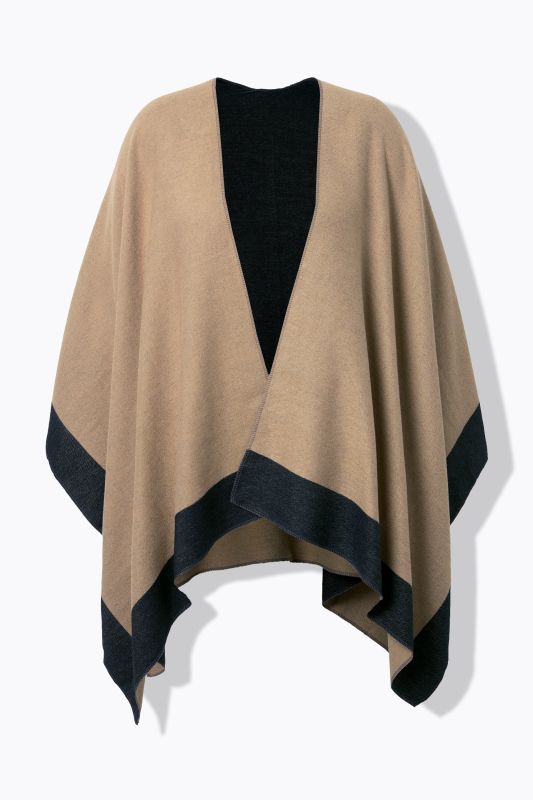 Reversible Two-Tone Poncho