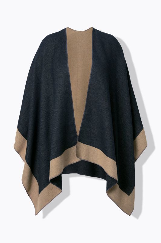 Reversible Two-Tone Poncho