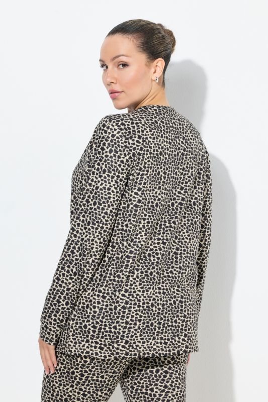Leopard Print Long Sleeve Ski Tee