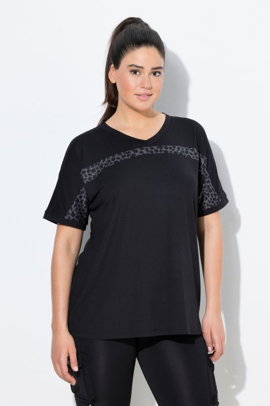 Quick Drying Short Sleeve Leopard Stripe Tee