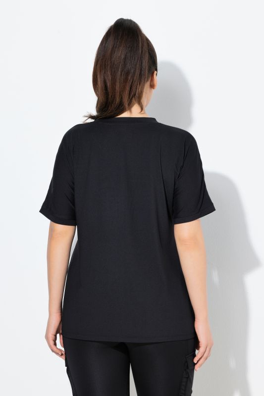 Quick Drying Short Sleeve Leopard Stripe Tee