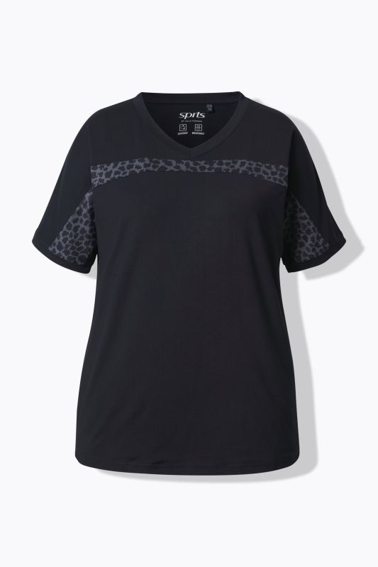 Quick Drying Short Sleeve Leopard Stripe Tee