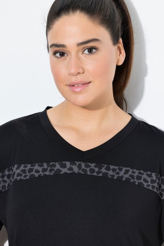 Quick Drying Short Sleeve Leopard Stripe Tee