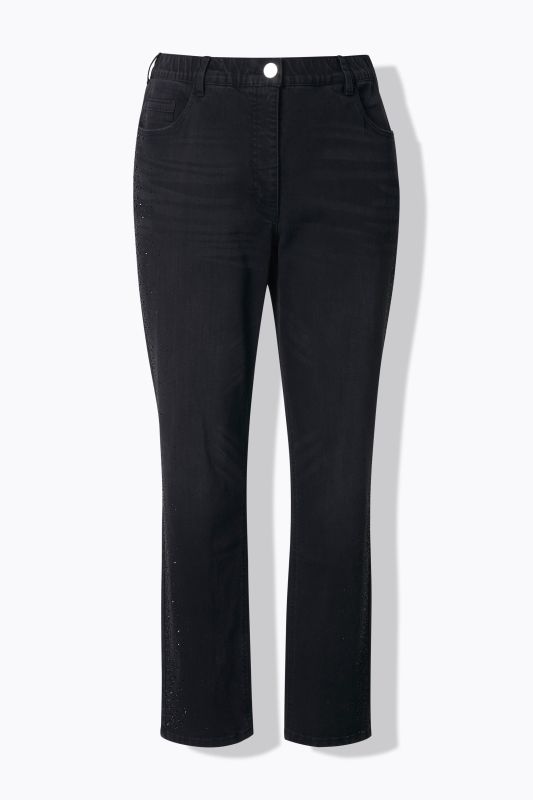 Rhinestone Detail Stretch Fit Jeans