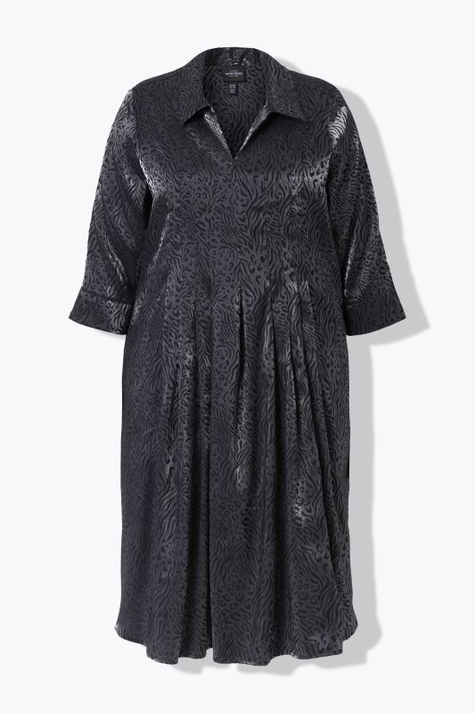 Glittering Animal Print 3/4 Sleeve Dress