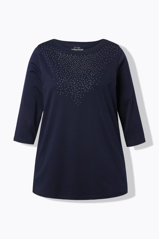 Тениска с декоративни камъчета